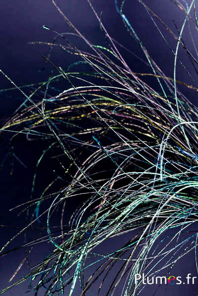 Ciondolo filo pavone - 15-28 cm - nero-verde naturale